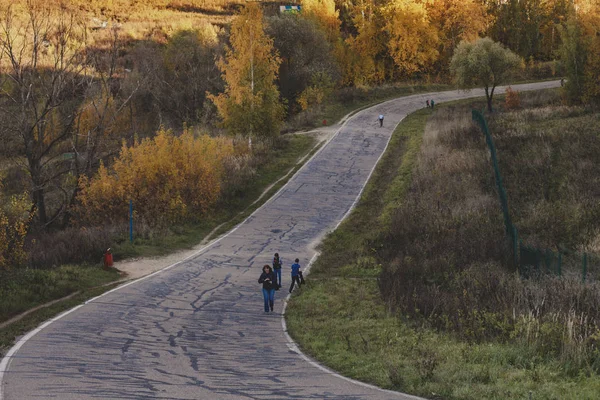 Oktober Moskou Het Park Herfst Stad Foto Toont Het Park — Stockfoto