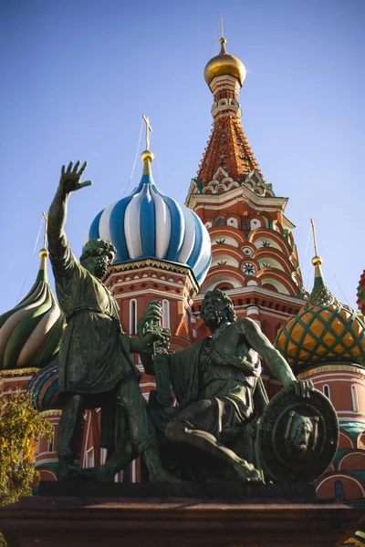 2018 赤の広場 聖ワシリイ大聖堂の景色 ロイヤリティフリーのストック画像