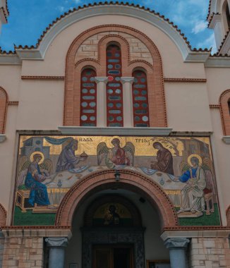 Yunanistan 'da güzel bir kilisenin yüzü