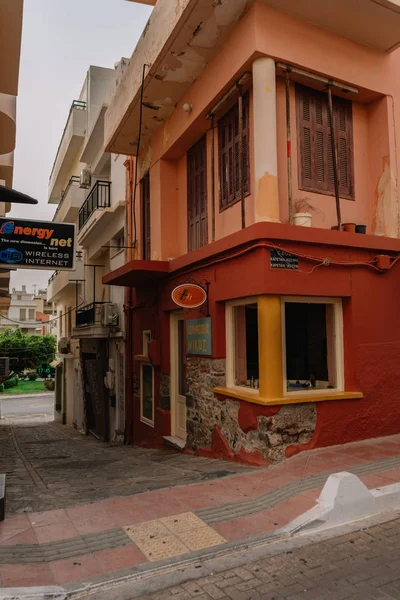 Las Pintorescas Calles Creta Con Sus Vistas Edificios Estructuras Antiguas —  Fotos de Stock