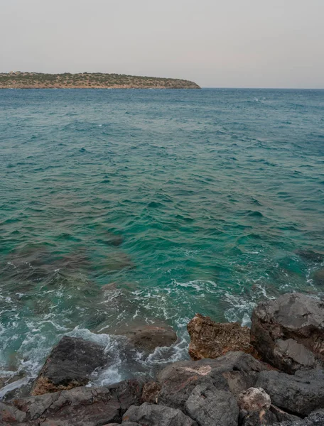 Mar Lavando Isla Creta Grecia — Foto de Stock