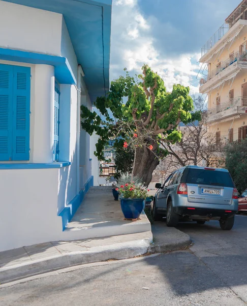 Les Rues Pittoresques Crète Avec Ses Sites Touristiques Ses Bâtiments — Photo