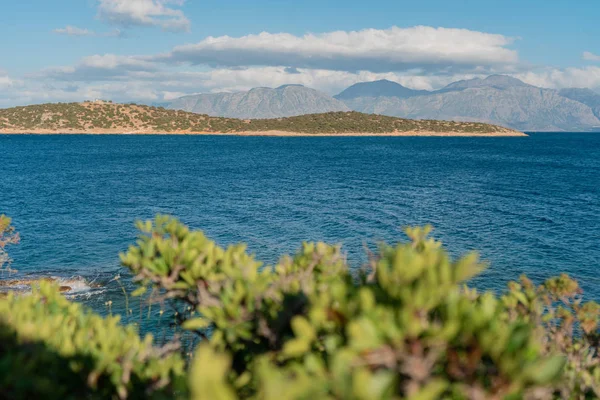 Meer Wäscht Die Insel Beton Griechenland — Stockfoto