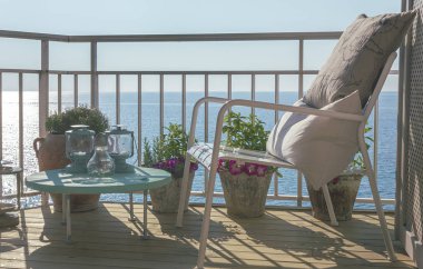 Mallorca deniz manzaralı teras