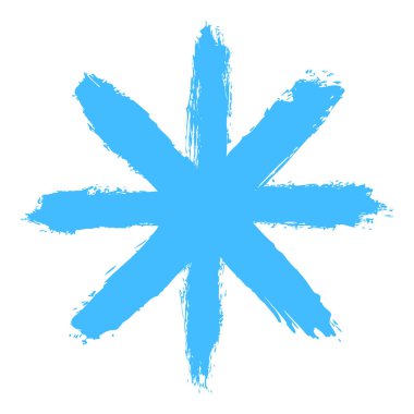 Küme 01 01 kar tanesi. Fırça darbesi tarafından çizilmiş bir kar payet çizim. Hızlı ve kolay çizim veya taklit çocuk çizim tekniği. Grafik öğesi vektör çizim Eps dosyası tasarım