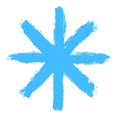 Küme 01 05 kar tanesi. Fırça darbesi tarafından çizilmiş bir kar payet çizim. Hızlı ve kolay çizim veya taklit çocuk çizim tekniği. Grafik öğesi vektör çizim Eps dosyası tasarım