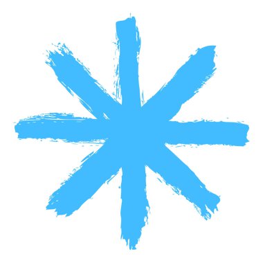 Küme 01 06 kar tanesi. Fırça darbesi tarafından çizilmiş bir kar payet çizim. Hızlı ve kolay çizim veya taklit çocuk çizim tekniği. Grafik öğesi vektör çizim Eps dosyası tasarım