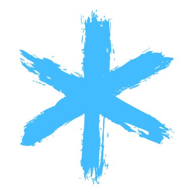 Küme 02 02 kar tanesi. Fırça darbesi tarafından boyalı bir kar payet çizim. Hızlı ve kolay çizim veya taklit çocuk çizim tekniği. Grafik öğesi vektör çizim Eps dosyası tasarım