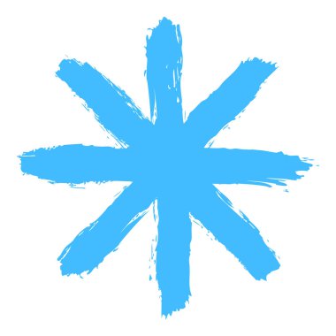 Küme 01 07 kar tanesi. Fırça darbesi tarafından çizilmiş bir kar payet çizim. Hızlı ve kolay çizim veya taklit çocuk çizim tekniği. Grafik öğesi vektör çizim Eps dosyası tasarım