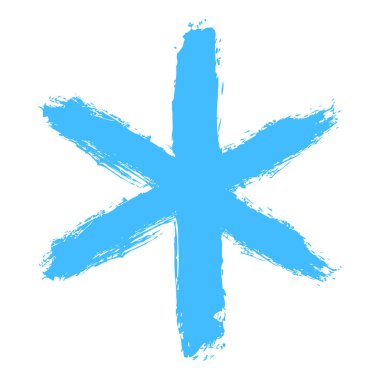 Küme 02 04 kar tanesi. Fırça darbesi tarafından boyalı bir kar payet çizim. Hızlı ve kolay çizim veya taklit çocuk çizim tekniği. Grafik öğesi vektör çizim Eps dosyası tasarım