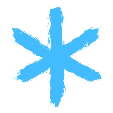 Küme 02 08 kar tanesi. Fırça darbesi tarafından boyalı bir kar payet çizim. Hızlı ve kolay çizim veya taklit çocuk çizim tekniği. Grafik öğesi vektör çizim Eps dosyası tasarım