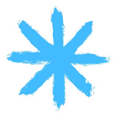 Küme 01 04 kar tanesi. Fırça darbesi tarafından çizilmiş bir kar payet çizim. Hızlı ve kolay çizim veya taklit çocuk çizim tekniği. Grafik öğesi vektör çizim Eps dosyası tasarım