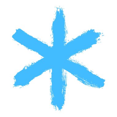 Küme 02 07 kar tanesi. Fırça darbesi tarafından boyalı bir kar payet çizim. Hızlı ve kolay çizim veya taklit çocuk çizim tekniği. Grafik öğesi vektör çizim Eps dosyası tasarım