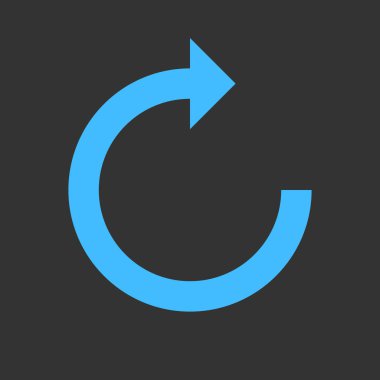 Ok yeniden yükle, yenileme, döndürme, tekrarlama, sıfırlama işareti. 2d düz tarzda oluşturulan gri arka plan üzerinde renkli simge. Bu tasarım grafik öğesi bir vektör çizim Eps dosya biçiminde kaydedilir