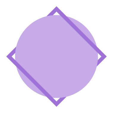 Kare ve yuvarlak şekiller kullanılarak oluşturulan soyut geometrik öğesi. Bir vektör çizim tasarım olarak kaydedilmiş bir grafik elemanı