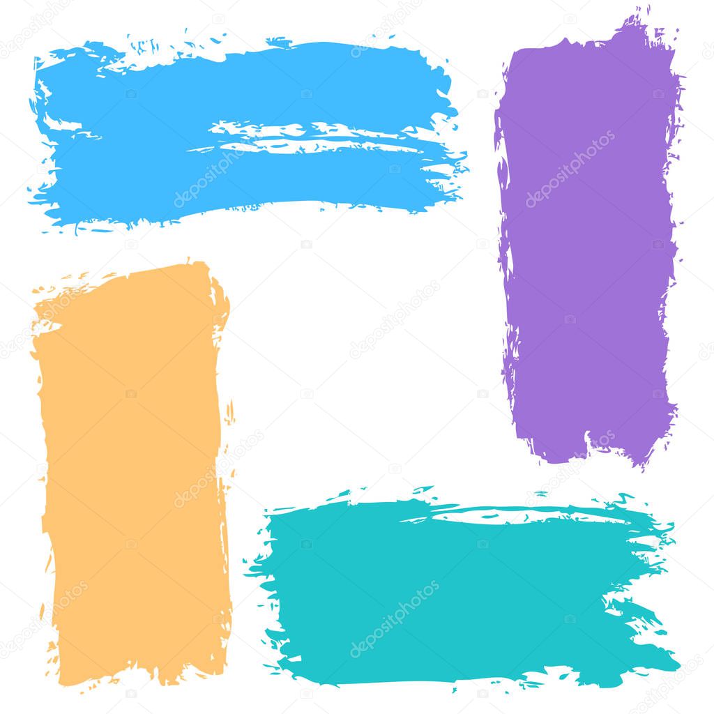 Abstract background created using brush strokes of different colors. Design graphic element saved as a vector illustration