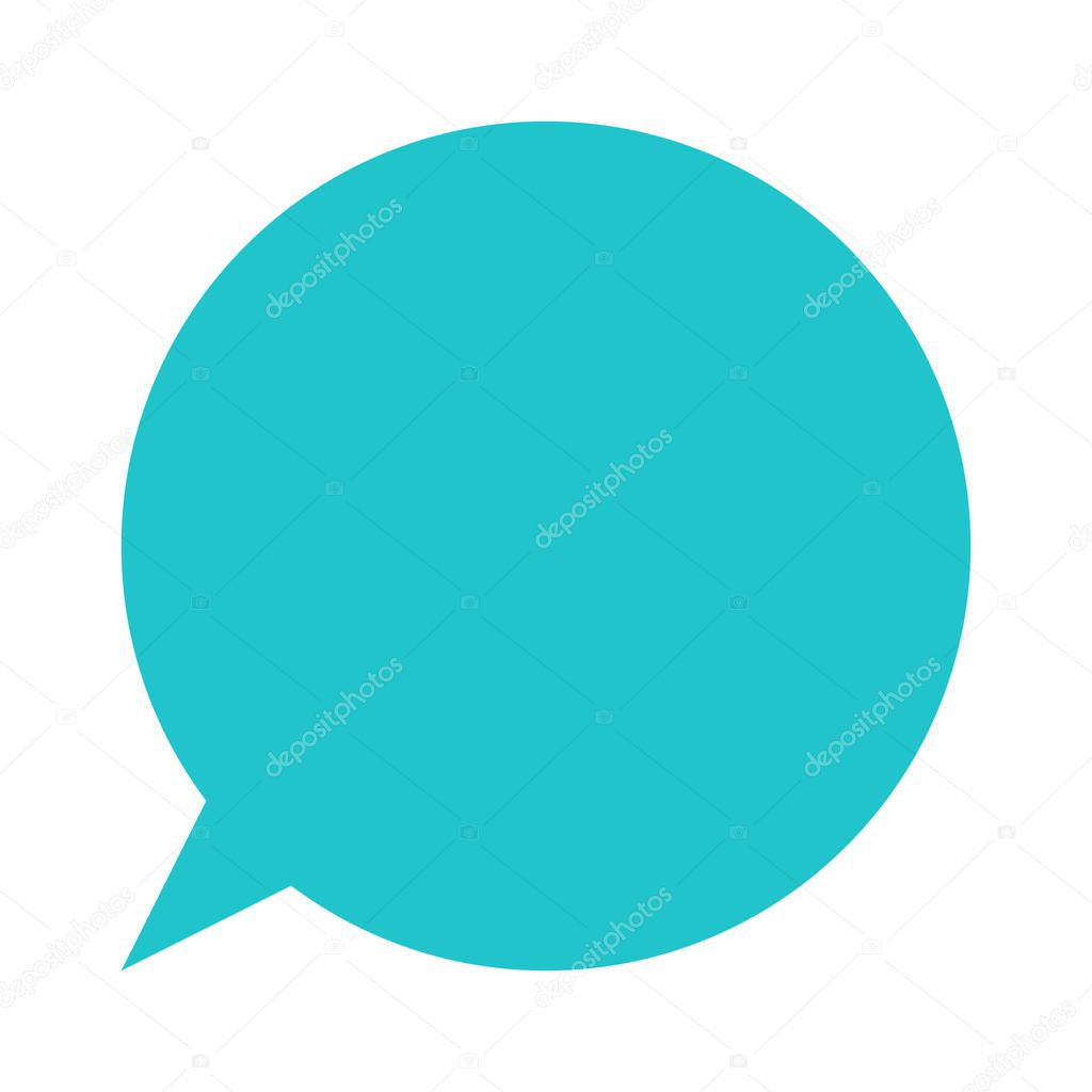 Circle blank speech bubble sign or empty map pin icon. Design graphic element is saved as a vector illustration