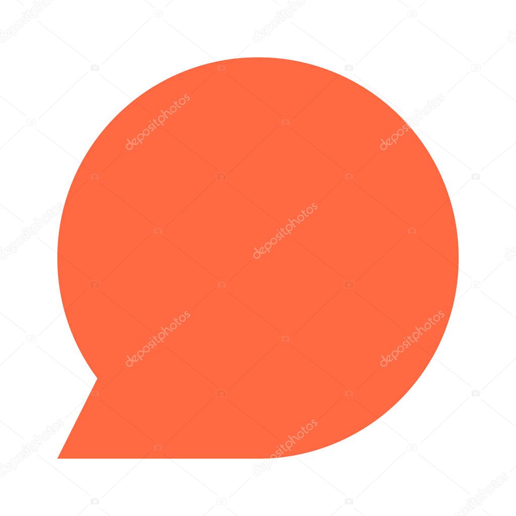 Circle blank speech bubble sign or empty map pin icon. Design graphic element is saved as a vector illustration