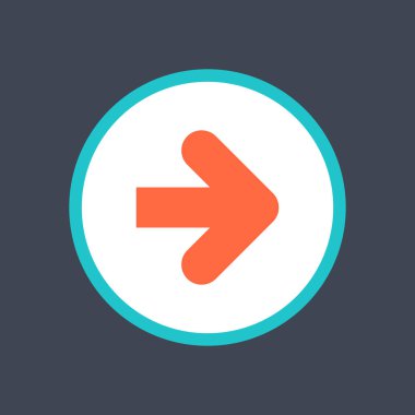 Ok işareti yuvarlak bir simgesi. Web düğme içinde düz stil oluşturulur. Tasarım grafik öğesi bir vektör çizim Eps dosya biçiminde kaydedilir.