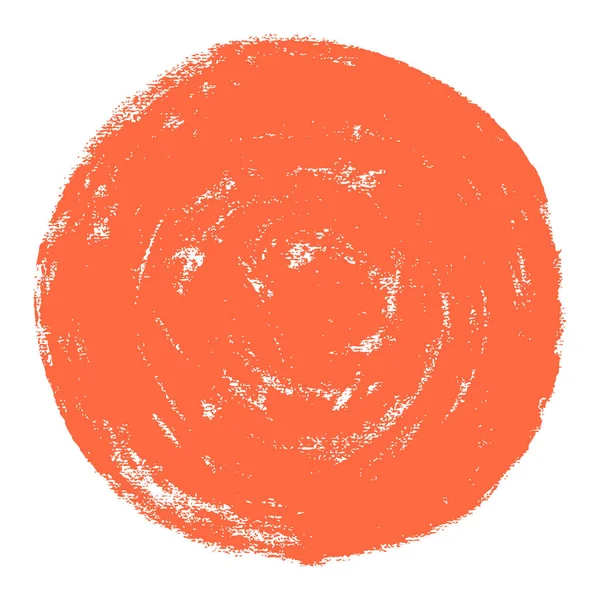 グランジ テクスチャでラウンド水彩汚れ 白い背景に分離された赤の抽象的な円形 このデザインのグラフィック要素がベクター画像として保存されます — ストックベクタ