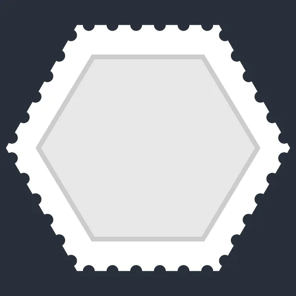 空白六边形白纸邮票 可回收的形状与背景无关 矢量图解是艺术设计中的一个图形元素 — 图库矢量图片