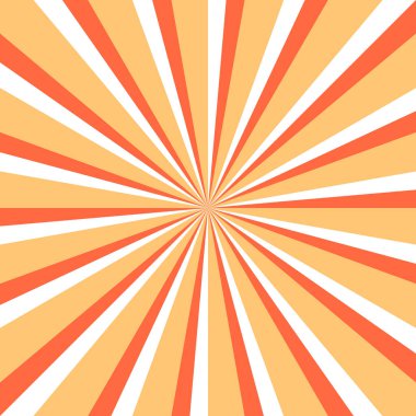 Soyut güneş patlaması ya da sarı, beyaz ve kırmızı renklerde boş güneş ışınları. Boş retro vintage arkaplan kare boyutunda tasarlandı. Tasarım grafik ögesi vektör illüstrasyonu olarak kaydedilir.