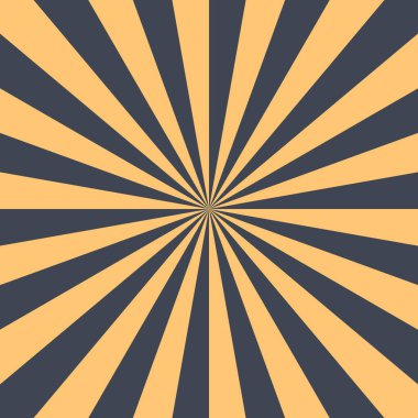 Soyut güneş patlaması ya da sarı ve siyah renklerde boş güneş ışınları. Boş retro vintage arkaplan kare boyutunda tasarlandı. Tasarım grafik ögesi vektör illüstrasyonu olarak kaydedilir.