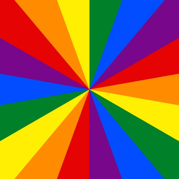 Lgbt Flagge Regenbogen Hintergrund Abstraktes Sonnenplatt Oder Sonnenstrahlmuster Für Lgbtqi — Stockvektor