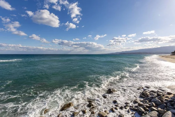 Itália Água Mar Calabria Praia Com Vista Para Mar Paisagem — Fotografia de Stock