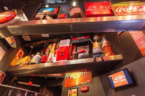 Mai 2019 Atlanta Coca Cola Museum Coloré Dans Style Rétro — Photo