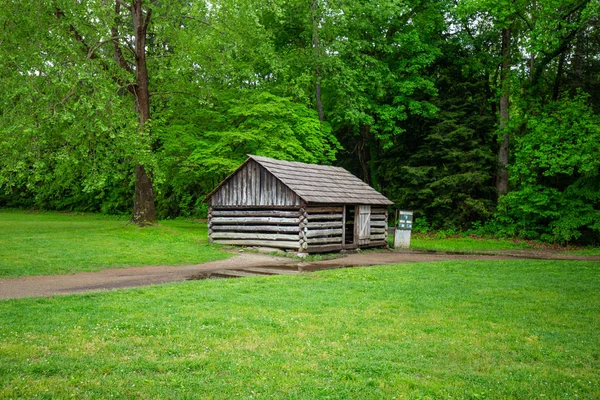 Wild forest in the east of the USA. Old village in Tennessee. Forest fairy background.