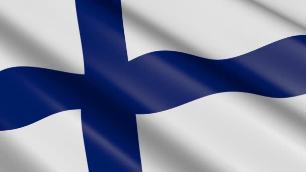 Weaving Material Flag Finland Animation — Αρχείο Βίντεο