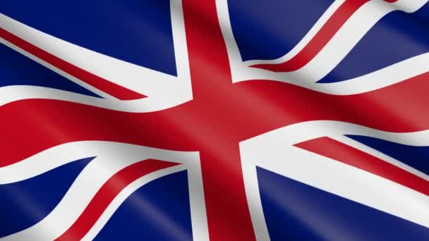 Weaving Material Flag Great Britain Animation — Stock Video