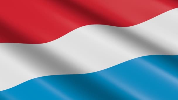 Drapeau matériel de tissage 3D du Luxembourg - animation .