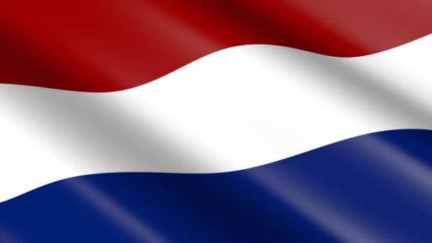 Drapeau matériel de tissage 3D des Pays-Bas - animation .