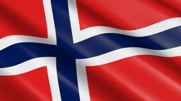 Webmaterial Flagge Norwegens Animation — Stockvideo