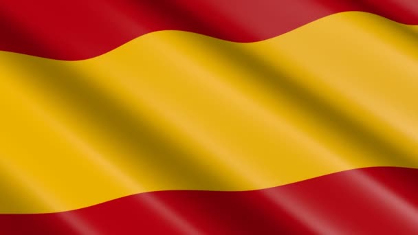 Bandera Material Tejido España Animación — Vídeos de Stock