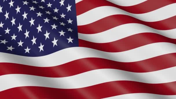 Webmaterial Flagge Der Vereinigten Staaten Von Amerika Usa Animation — Stockvideo