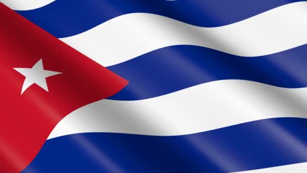 Drapeau matériel de tissage 3D de Cuba - animation .