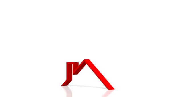 3D-Haus Form - ideal für Themen wie Haus kaufen / verkaufen / Immobilienmakler etc.