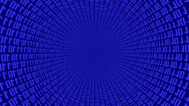 二进制代码 互联网动画 非常适合光纤 计算机数据等主题 — 图库视频影像