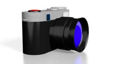 Beyaz arka plan - 3D turist kamera gibi büyük konular için fotoğraf vb çekmek.