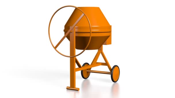 Concrete Mixer White Background Great Topics Construction Site House Building — Wideo stockowe