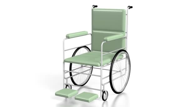Wheelchair White Background Great Topics Disabilities Etc — Stock Video