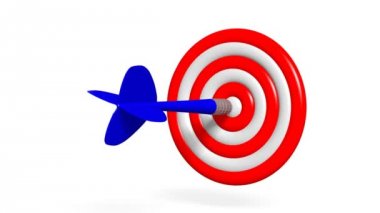 Beyaz arka planda - büyük başarı gibi konular için 3D Dart doğruluk vb.