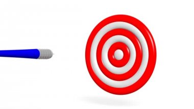 3D Dart, beyaz arka plan.