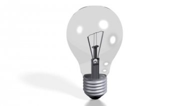 3D ampul beyaz arka planda - gibi konular için büyük fikir, yenilik, buluş vb.