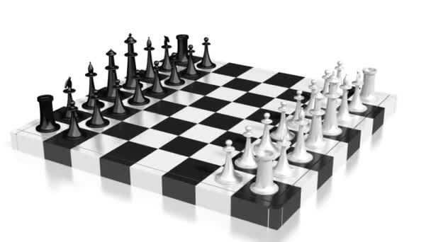 Σκάκι Έννοια Μεγάλη Για Θέματα Όπως Ελεύθερος Χρόνος Παιχνίδια Στρατηγική — Αρχείο Βίντεο