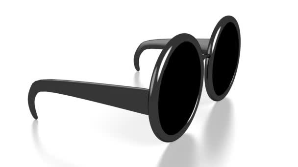 Sunglasses White Background — Stock Video