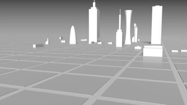 Ville en croissance 3D - immeubles de bureaux / gratte-ciel modernes - idéal pour des sujets tels que les affaires, la finance, l'architecture, etc. .